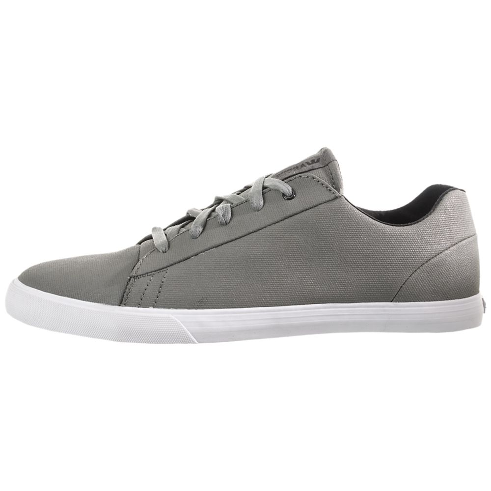 Baskets Supra Assault Grise Grey/Waxed Canvas Homme | XHA-78551468